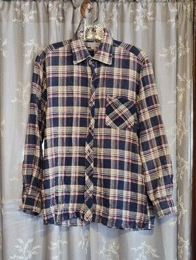 Michael Richards Mens Soft Plaid Button-Up Shirt Size Medium